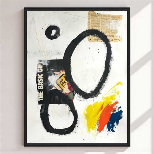 Original Mixed Media Abstract Modern Art Painting 18x24 "The Basic Gift" Signed