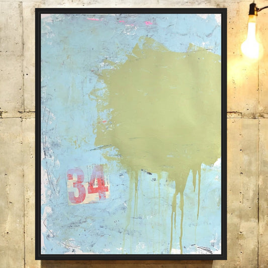 Original Mixed Media Abstract Modern Art Painting 18x24 "Reflation" Signed