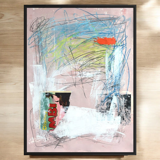 Original Mixed Media Abstract Modern Art Painting 18x24 "Onomastic" Signed