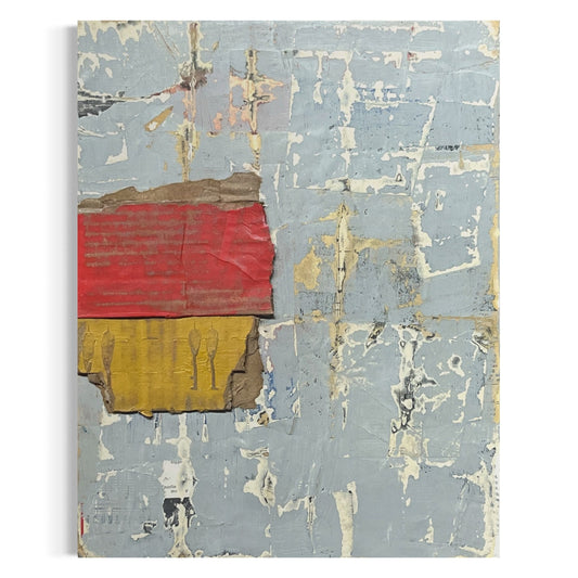 Original Mixed Media Abstract Art Collage Painting 11x14 "Salve"
