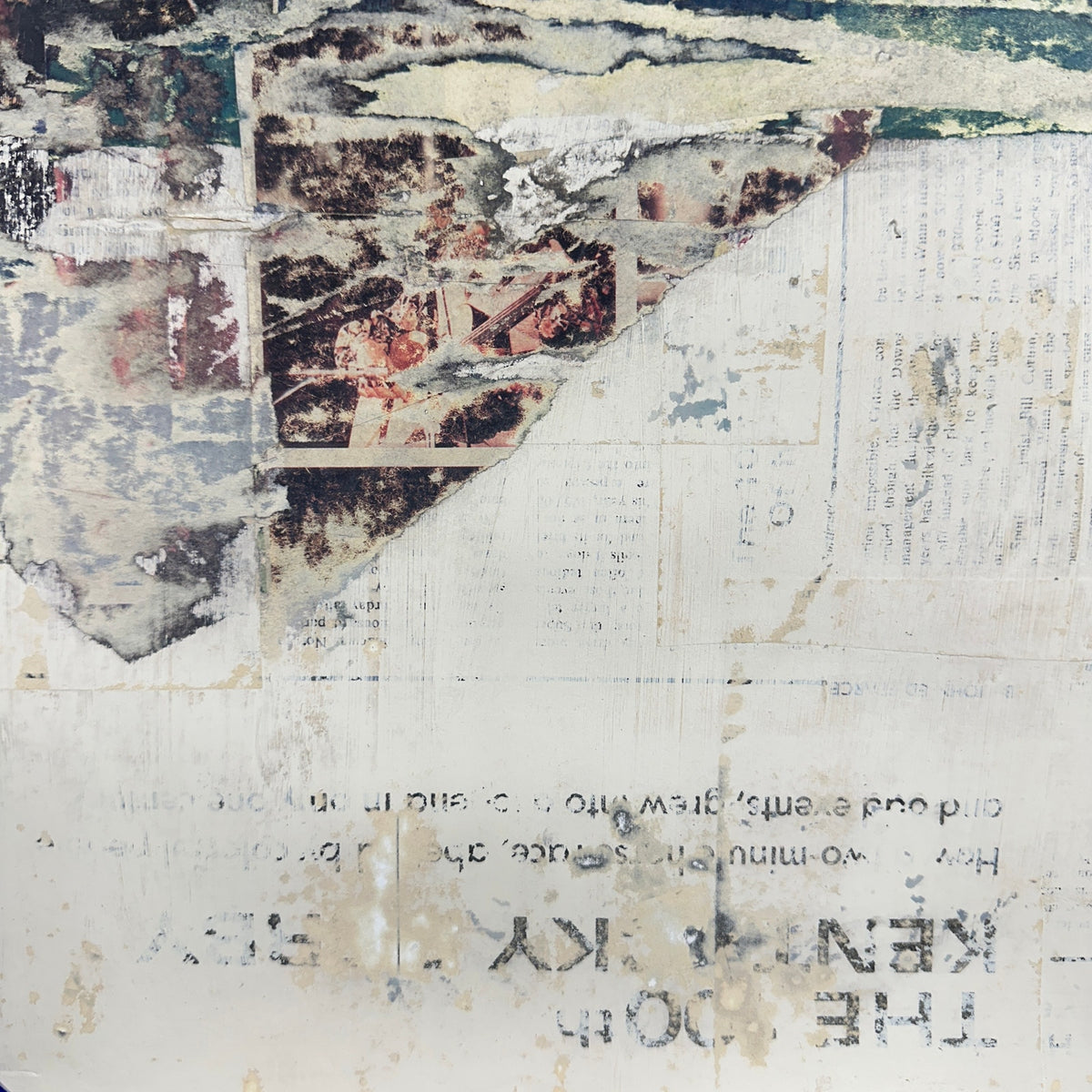 Original Mixed Media Modern Art Collage Painting 18x24 "Lucre" Signed
