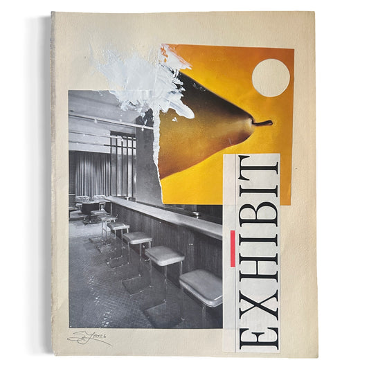 Original Mixed Media Modern Art Collage "Exhibit" 9.5x12.5" Signed