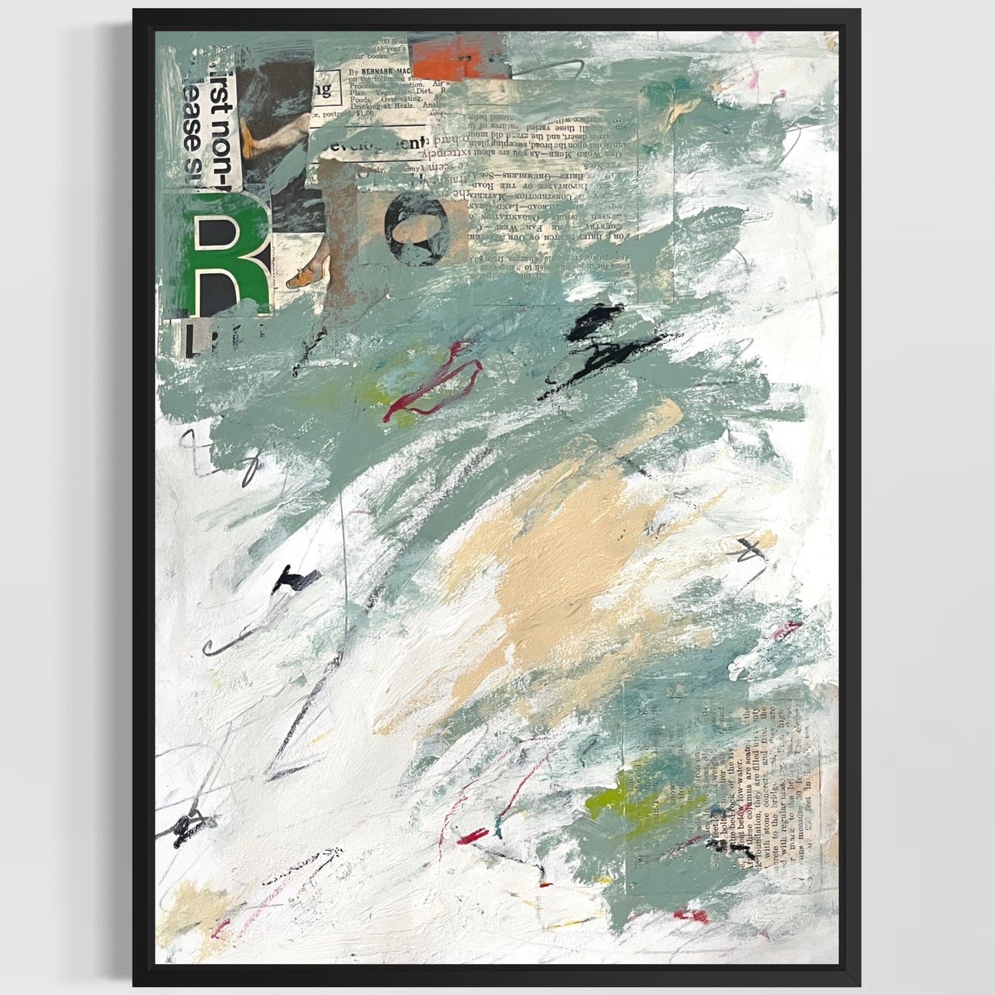 Original Abstract Modern Art Painting on Paper "Fauteuil" #14 Signed