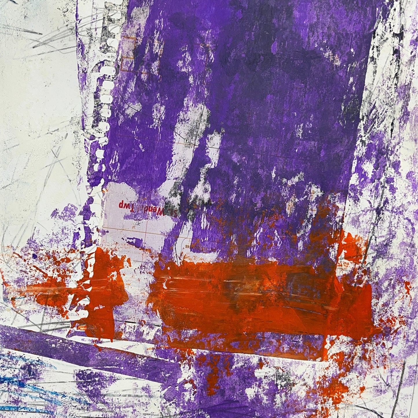 Original Mixed Media Abstract Modern Art Painting 18x24 "Syringadenous" Signed