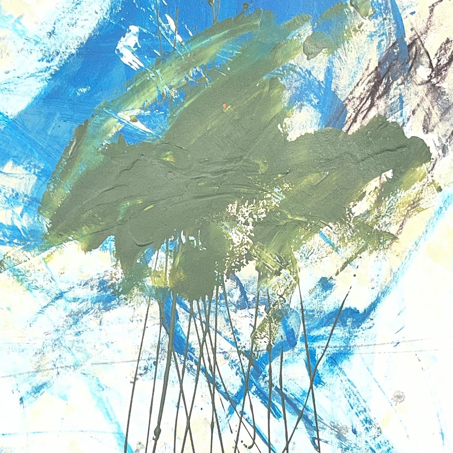 Original Mixed Media Abstract Modern Art Painting 18x24 "Volation" Signed