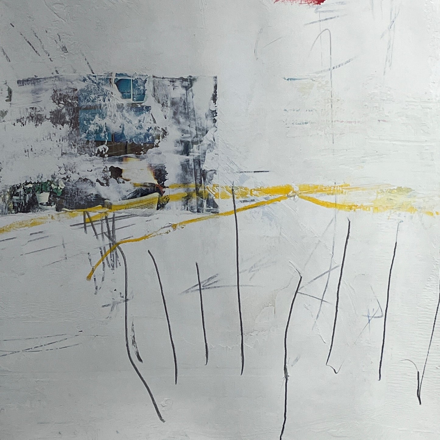 Original Mixed Media Abstract Modern Art Painting 18x24 "Nullibicity" Signed