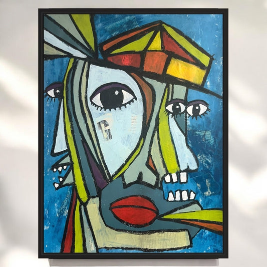 Original Mixed Media Abstract Modern Art Painting 18x24 "Pannicle" Signed