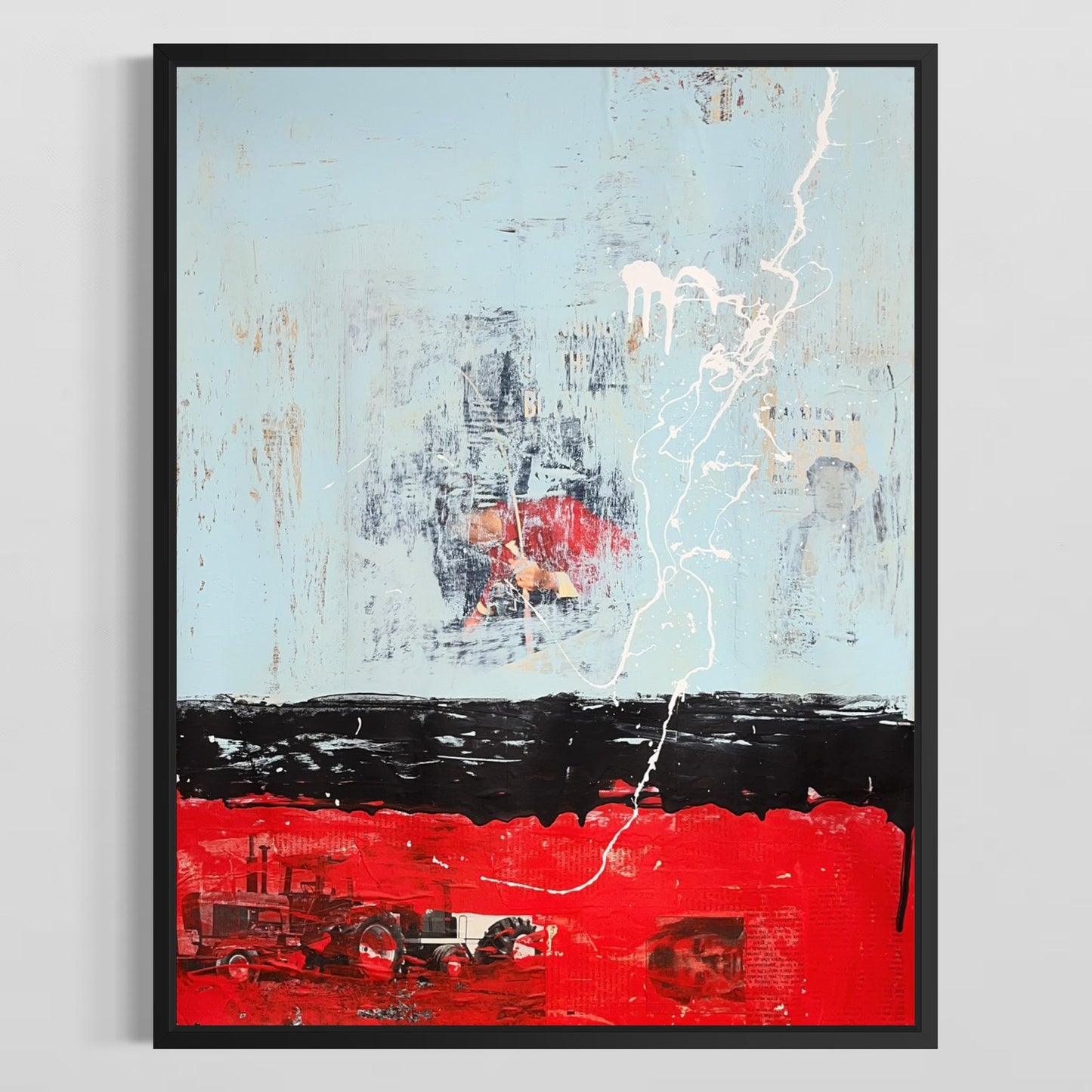 Original Mixed Media Abstract Modern Art Painting 18x24 "Irretiate" Signed