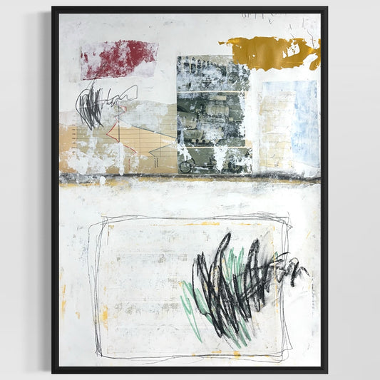 Original Mixed Media Abstract Modern Art Painting 18x24 "Druxy" Signed