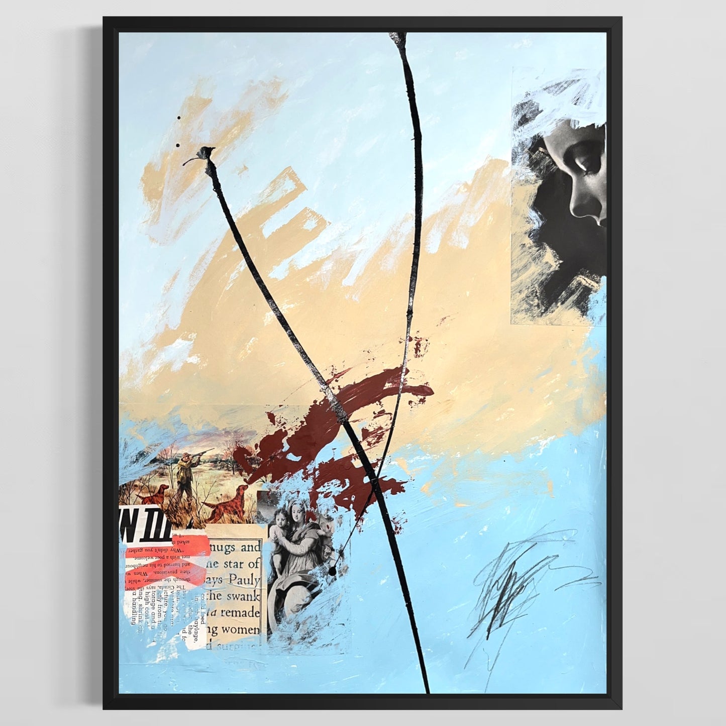 Original Mixed Media Abstract Modern Art Painting 18x24 "Viduous" Signed