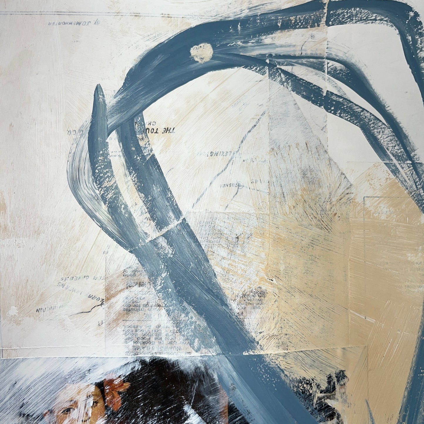 Original Mixed Media Abstract Modern Art Painting 18x24 "Koine" Signed