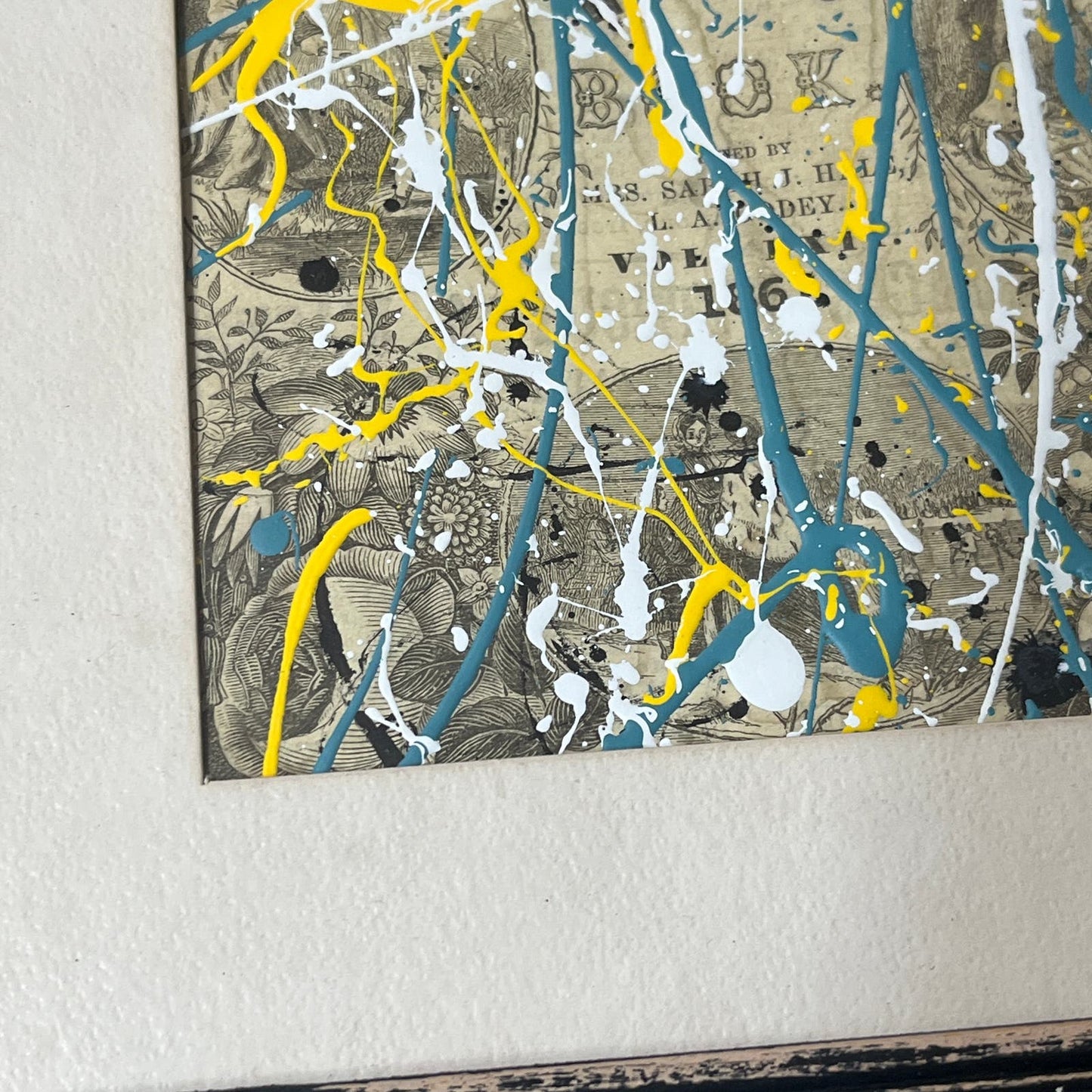 Original Framed Mixed Media Abstract Art Painting "1861" 10x12 w/ COA