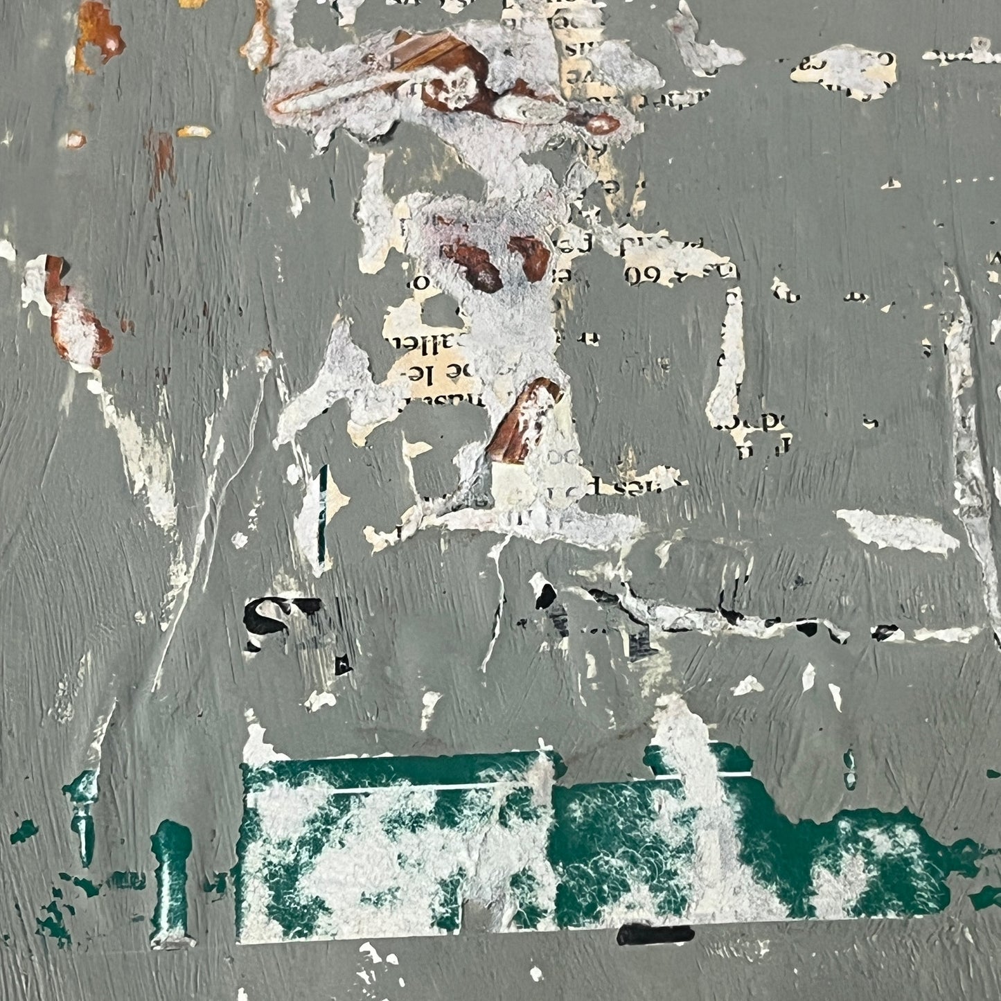 Original Mixed Media Modern Art Collage Painting 11x14 "Terrace"