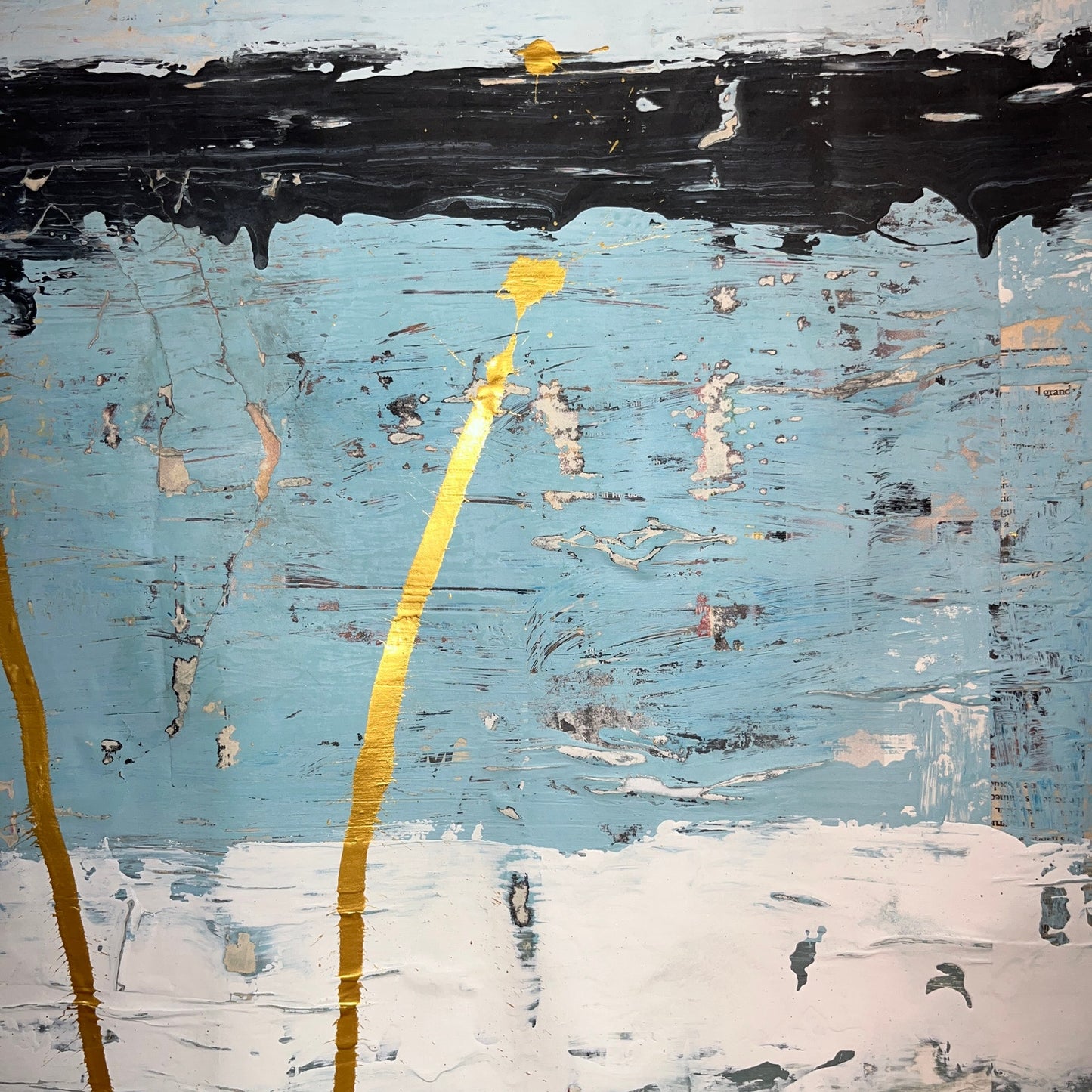 Original Mixed Media Abstract Modern Art Painting 18x24 "Sufflaminate" Signed