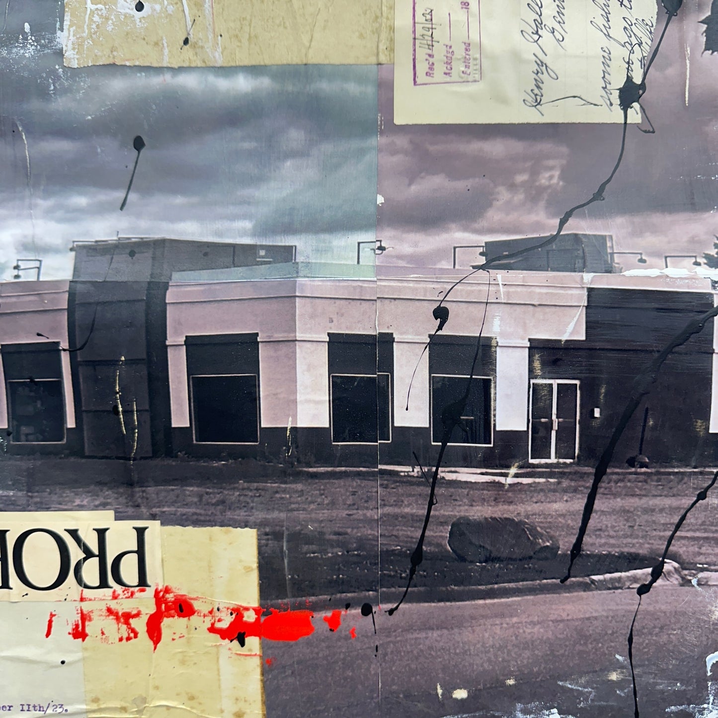 Original Mixed Media Modern Art Painting 18x24 "KFC Pine City MN" Signed