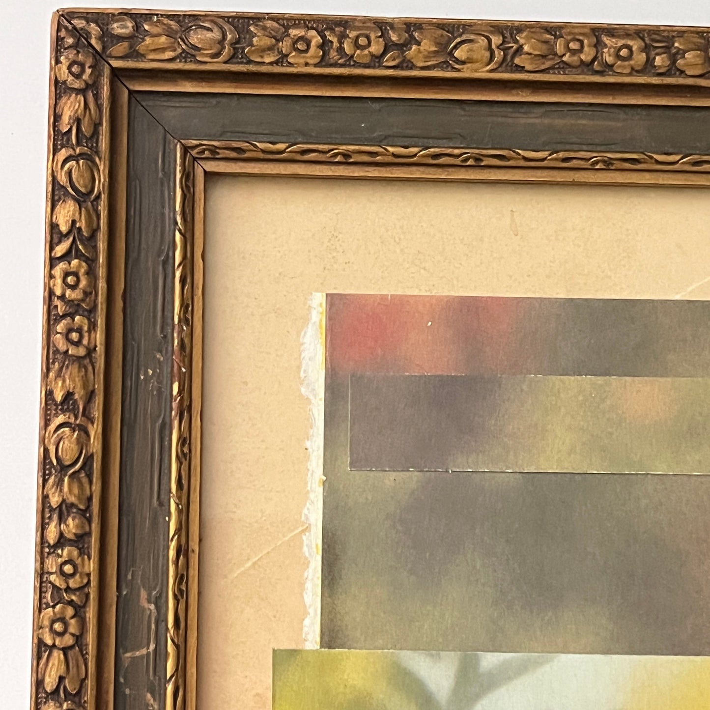Original Mixed Media Modern Art Collage "Genesic" 11.5x16.5" Signed