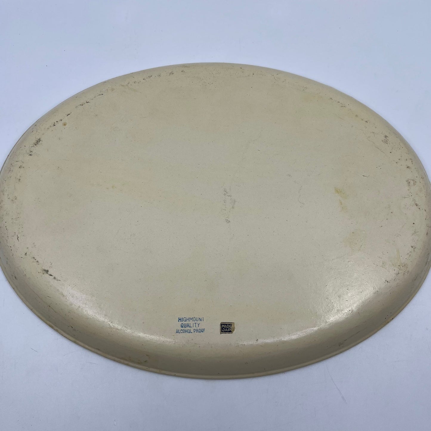 Vtg Oval Tray Alcohol Proof Paper Mache Alfred Knobler Highmount Roses 14" TK3